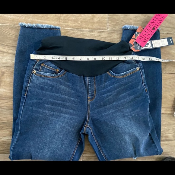 Indigo Poppy gray ankle skinny Maternity jeans - Picture 15 of 16